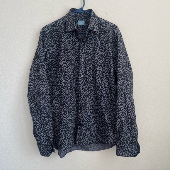 Culturata Contemporary Fit Camo Long Sleeve Button Down Shirt - Picture 2 of 6